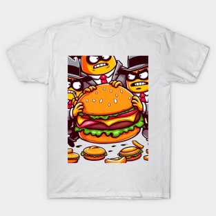 A Whimsical Tribute to American Culture in Cartoon Style T-Shirt